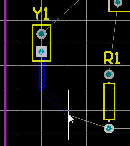  圖26 手動(dòng)布線檢查文檔工作區(qū)底部的層標(biāo)簽。